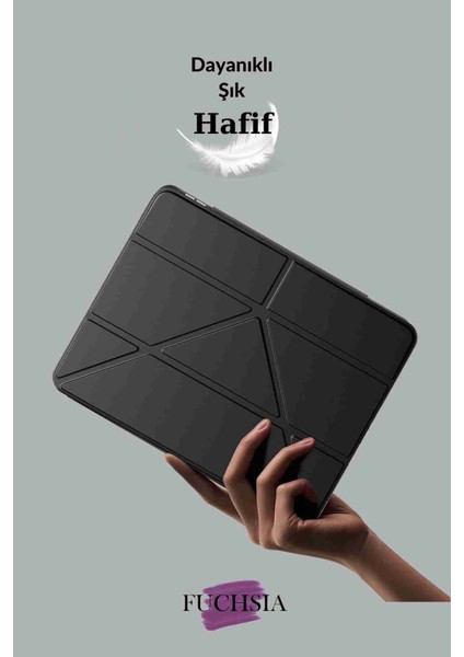 Honor Pad X9A Uyumlu 11.5" Fuchsia Trifolding Kalem Bölmeli Standlı Tablet Kılıfı fiyatları