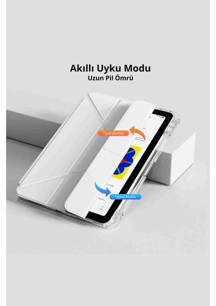 Honor Pad X9A Uyumlu 11.5" Fuchsia Trifolding Kalem Bölmeli Standlı Tablet Kılıfı modelleri