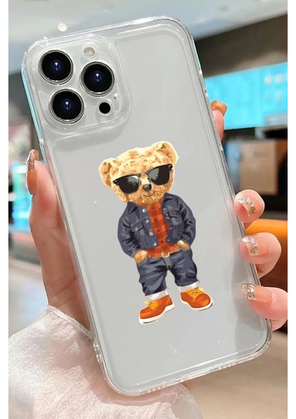 Iphone 14 Pro Uyumlu Desenli Şeffaf Silikon Kılıf MNL20