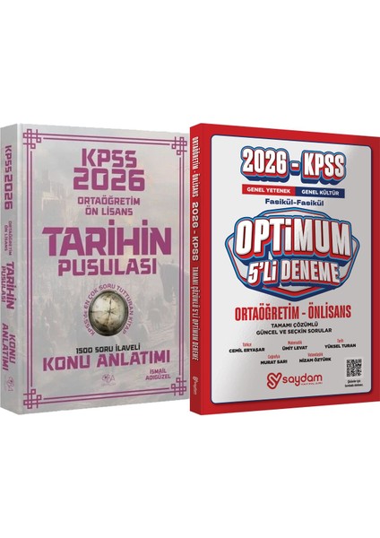 2026 Kpss Ortaöğretim Ön Lisans Tarihin Pusulası Konu Anlatımı Ismail Adıgüzel - Optimum 5 Deneme