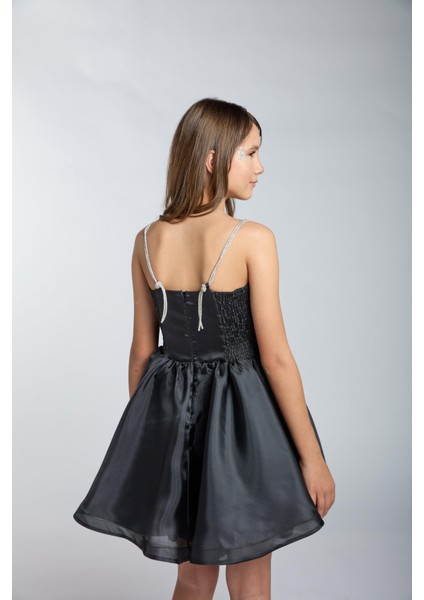 Kız Çocuk/genç Yeni Model Kumaş Tam Kalıp Kısa Abiye Elbise 5554 fiyatları