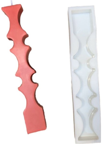 2d Uzun Mum Kalıbı, Silikon, Beyaz, 1 Adet, Ev Dekorasyonu Için Ideal modelleri