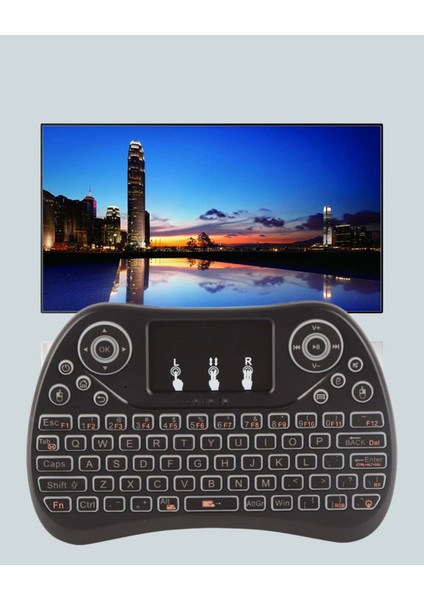 Işıklı Kablosuz Mini Klavye – 2.4 Ghz, Dokunmatik Mouse Özellikli fiyatları