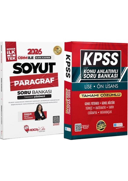 2026 Kpss Soyut Paragraf Soru Bankası Öznur Saat Yıldırım - Lise Önlisans Konu Ant. Soru