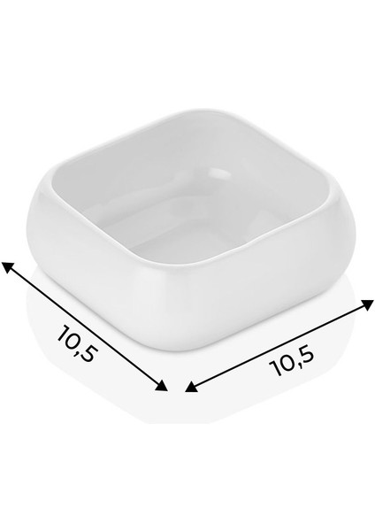 Beyaz Seramik 3'lü Kare Çerez Tabağı, Sunum ve Servis Için Ideal. fiyatları