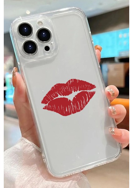 Iphone 14 Pro Uyumlu Desenli Şeffaf Silikon Kılıf MNL26