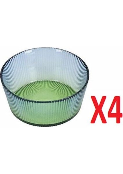 Mavi-Yeşil 13 cm 4'lü Renkli Kase Takımı, Şık ve Pratik Ev ve Mutfak Kullanımı