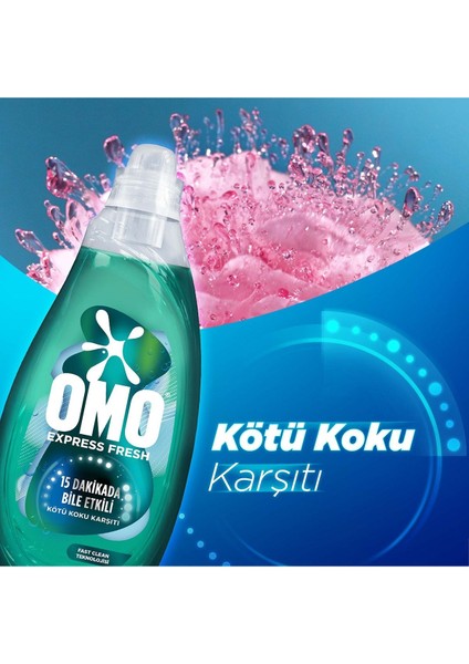 Express Fresh Sıvı Deterjan 1480 ml Ultra Beyaz X1 Renkli ve Siyahlar X1 Kötü Koku Karşıtı X1