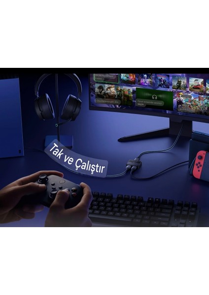 4K HDMI Splitter Anahtarı 2'si 1 Arada 4K 60Hz HDMI uyumlu 2.0 Hub Switcher CE Lisanslı Orjinal PC Dizüstü HDTV Xbox PS4 PS5 TV Macbook fırsatları