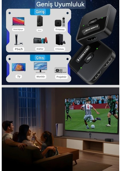 4K HDMI Splitter Anahtarı 2'si 1 Arada 4K 60Hz HDMI uyumlu 2.0 Hub Switcher CE Lisanslı Orjinal PC Dizüstü HDTV Xbox PS4 PS5 TV Macbook indirimleri