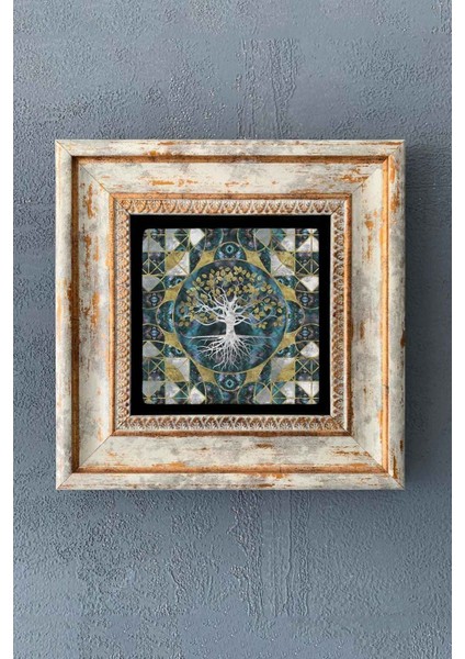 Turuncu Taş Çerçeveli Duvar Tablosu 20X20 Cm, Şık ve Modern Tasarım fiyatları