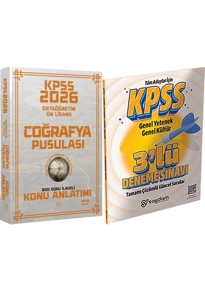 2026 Kpss Ortaöğretim Ön Lisans Coğrafyanın Pusulası Konu Anlatımı - 3 Deneme