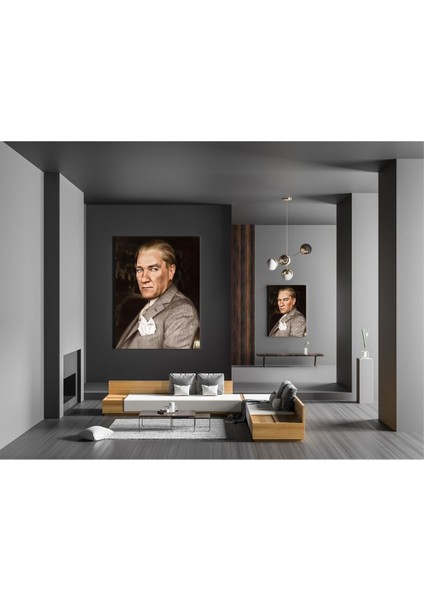 Çok Renkli Atatürk Temalı Kanvas Tablo, Şık ve Modern Dekorasyon Parçası