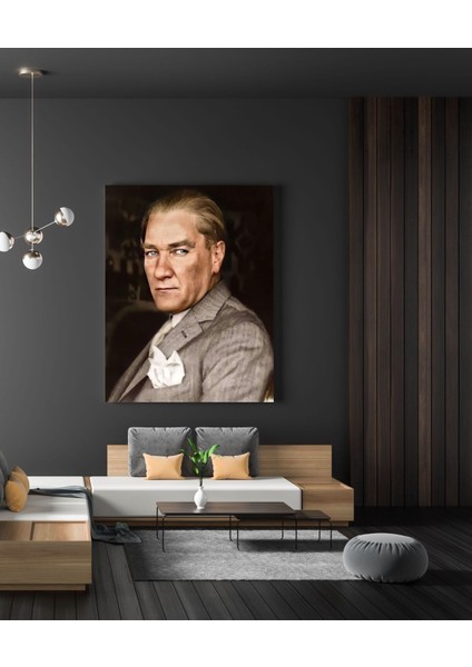 Çok Renkli Atatürk Temalı Kanvas Tablo, Şık ve Modern Dekorasyon Parçası fiyatları