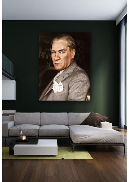 Çok Renkli Atatürk Temalı Kanvas Tablo, Şık ve Modern Dekorasyon Parçası fırsatları