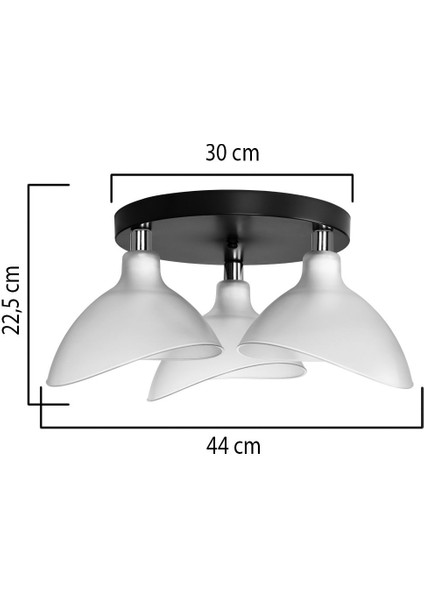 Şeffaf ve Beyaz Üçlü Tavan Avizesi, Şık ve Modern Aydınlatma Seçeneği fırsatları