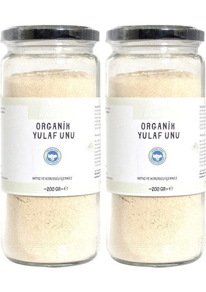 2'li Organik Tam Yulaf Unu Seti (2X200GR)