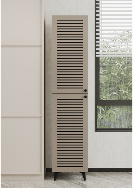 Lidya Panjur Kapaklı Mdf Banyo Dolabı- Kiler Dolabı- Mutfak Dolabı - Çok Amaçlı Saklama Dolabı modelleri