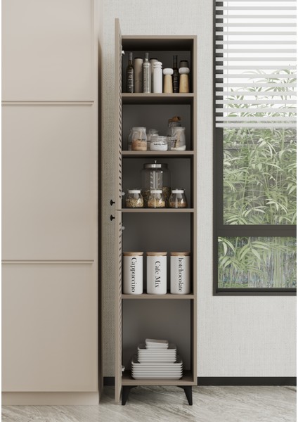 Lidya Panjur Kapaklı Mdf Banyo Dolabı- Kiler Dolabı- Mutfak Dolabı - Çok Amaçlı Saklama Dolabı indirimleri