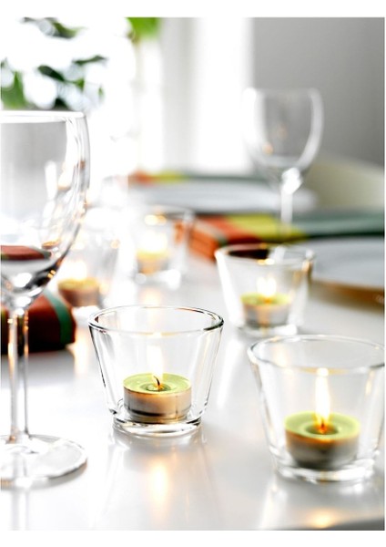 Turuncu Cam Tealight Mumluk, Şık ve Sıcak Atmosfer Yaratır fiyatları