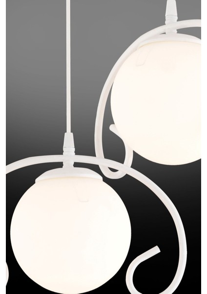 Şık Beyaz 3'lü Camlı Sarkıt Tepsi, Lüks Avize Aydınlatma fırsatları