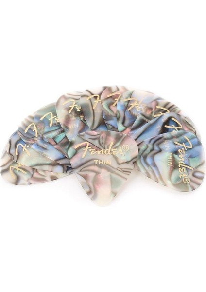 Pena Fender 351 Shape Premıum Picks Thin 12 Pack Abalone Picks Pena