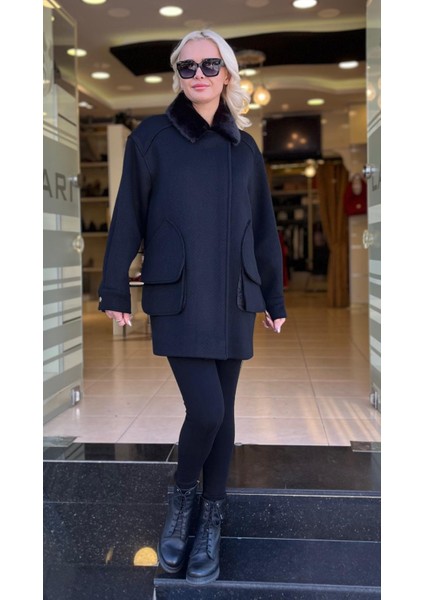 Cep Detaylı Kısa Kaşe Kaban modelleri