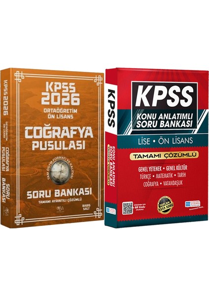 2026 Kpss Ortaöğretim Ön Lisans Coğrafyanın Pusulası Soru Bankası - Lise Önlisans Konu Ant. Soru