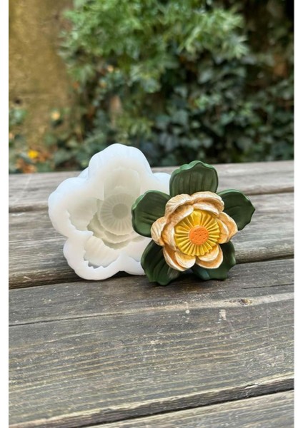 Beyaz Lotus Çiçek Silikon Mum Kalıbı, 4'lü Set, Yaratıcı ve Şık Tasarım modelleri