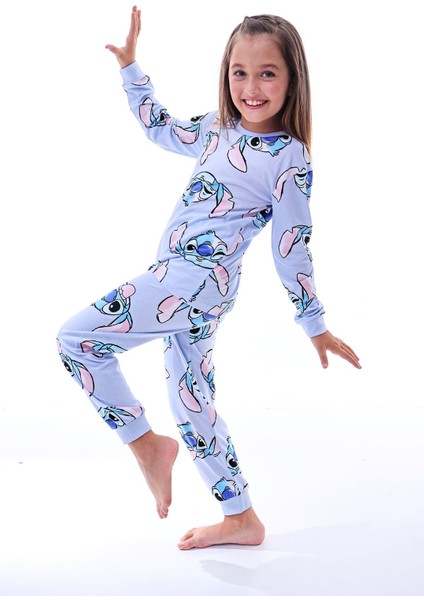 Cute Monster Desenli Kız Çocuk Pijama Takımı modelleri