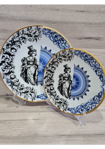 12 Parça 6 Kişilik Porselen Pasta ve Servis Tabağı Seti Art Serisi fiyatları