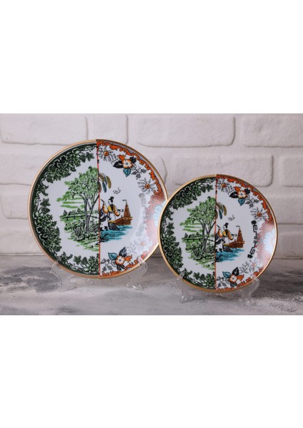 12 Parça 6 Kişilik Porselen Pasta ve Servis Tabağı Seti Hyb 6 Serisi fiyatları