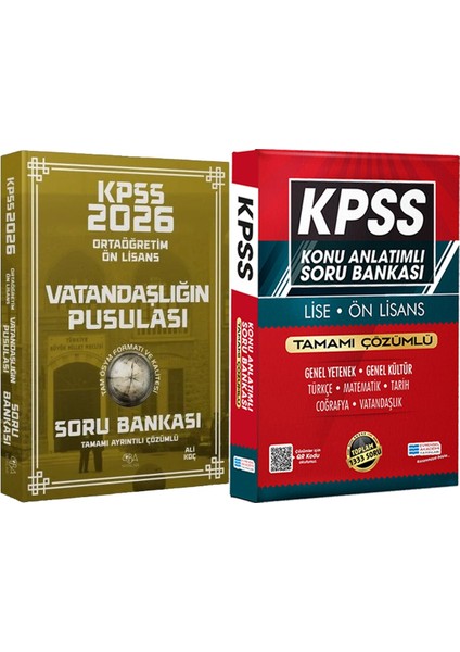2026 Kpss Ortaöğretim Ön Lisans Vatandaşlığın Pusulası Soru Bankası - Lise Önlisans Konu Ant. Soru