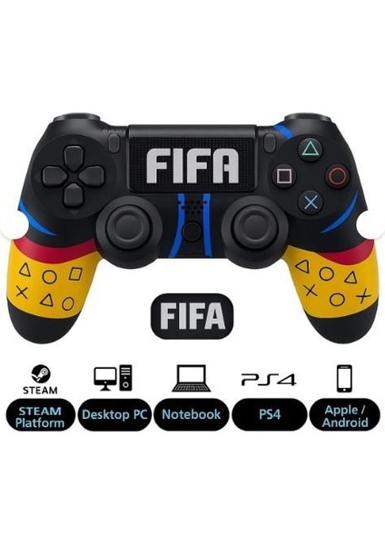 Fıfa Temalı Kablosuz Ps4 Oyun Kolu - Dualshock 4 Uyumlu Bluetooth Gamepad
