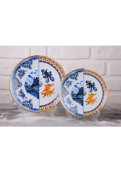 12 Parça 6 Kişilik Porselen Pasta ve Servis Tabağı Seti Hyb 1 Serisi fiyatları