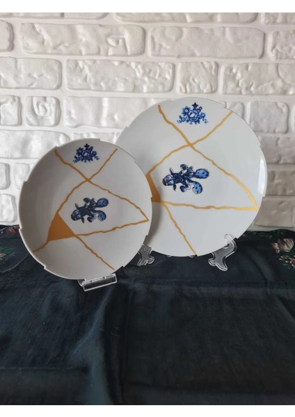 12 Parça 6 Kişilik Porselen Pasta ve Servis Tabağı Seti Abr Serisi