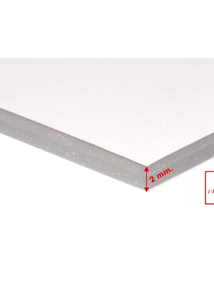 (70 *100 cm ) 2 mm Beyaz Maket Kartonu ( 3 Adet )