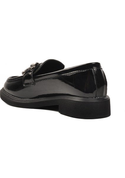 Siyah Rugan Kadın Günlük Loafer Ayakkabı fırsatları