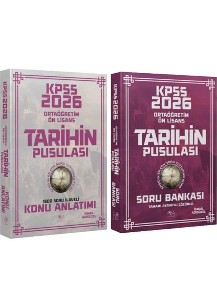 Cba Yayınları 2026 Kpss Lise Önlisans Tarihin Pusulası Konu ve Soru Seti 2 Kitap