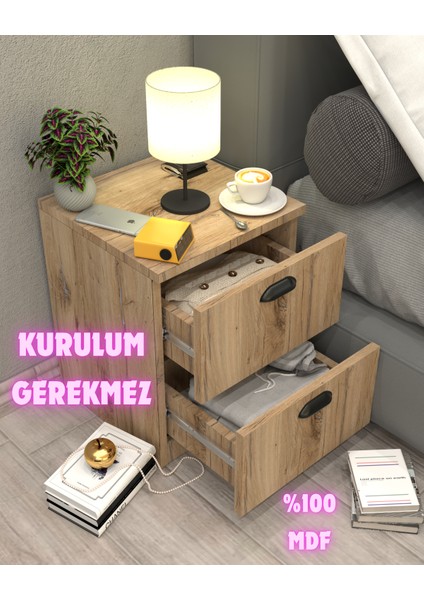 Nori Gizli Bölmeli Komodin,mdf,kurulu Gönderilir,montaj Gerekmez