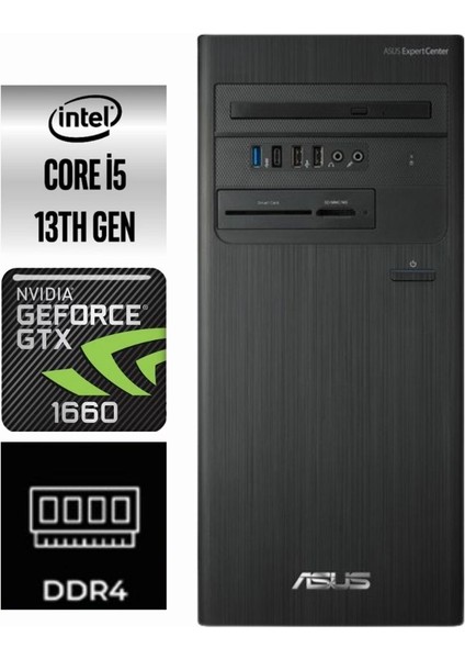 Expertcenter D5 Tower I5-13400 D500TE-433 32GB 512GB Gtx 1660 6gb Windows 11 Pro Masaüstü Bilgisayar