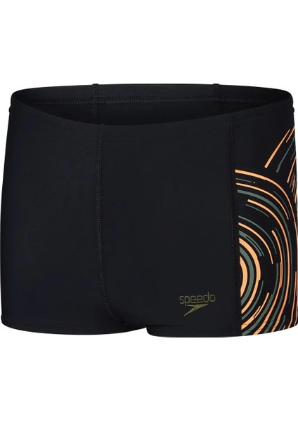 Placement Print Aquashort Erkek Çocuk Yüzücü Mayosu Siyah fiyatları