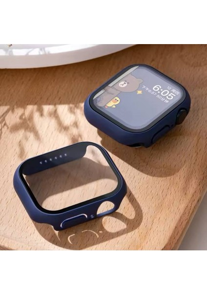 Apple Watch Series 7/8/9 45 Uyumlu mm Kasa ve Ekran Koruyucu Mika Kılıf .