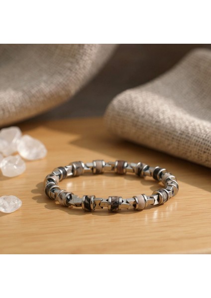 Picasso Jasper Hematit Doğal Taş Bileklik SPF-A-058 fiyatları