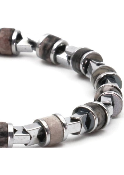 Picasso Jasper Hematit Doğal Taş Bileklik SPF-A-058 fırsatları