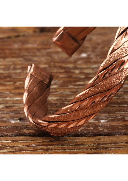 El Yapımı Motifli Saf Bakır Unisex Bileklik SPF-B-005 modelleri