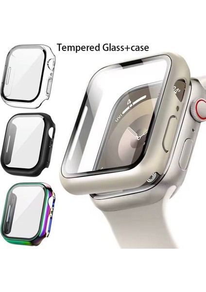 Apple Watch Series 7/8/9 45 Uyumlu mm Kasa ve Ekran Koruyucu Mika Kılıf .