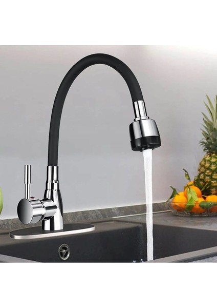Refreshjet Mix Kuğu Mutfak Evye Bataryası Sipiral Hortumlu 2 Fonksiyonlu Musluk Sıcak Soğuk Girişli fiyatları