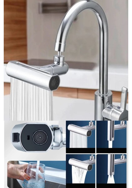 Chot Lüx 360° Derece Döner Musluk Ucu 4 Fonksiyonlu Eviye Kaliteli Banyo Mutfak Batarya Oynar Başlık modelleri