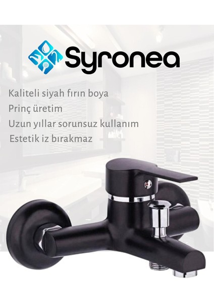 Siyah Armatür Delta Banyo Duş Bataryası Çift Girişli Prinç Aç Kapa Musluk fiyatları